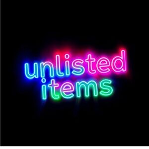 Neon Unlisted Items Sign